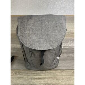 Made By Design Adult Unisex Draw Top Pockets Flat Backpack 17" Gray